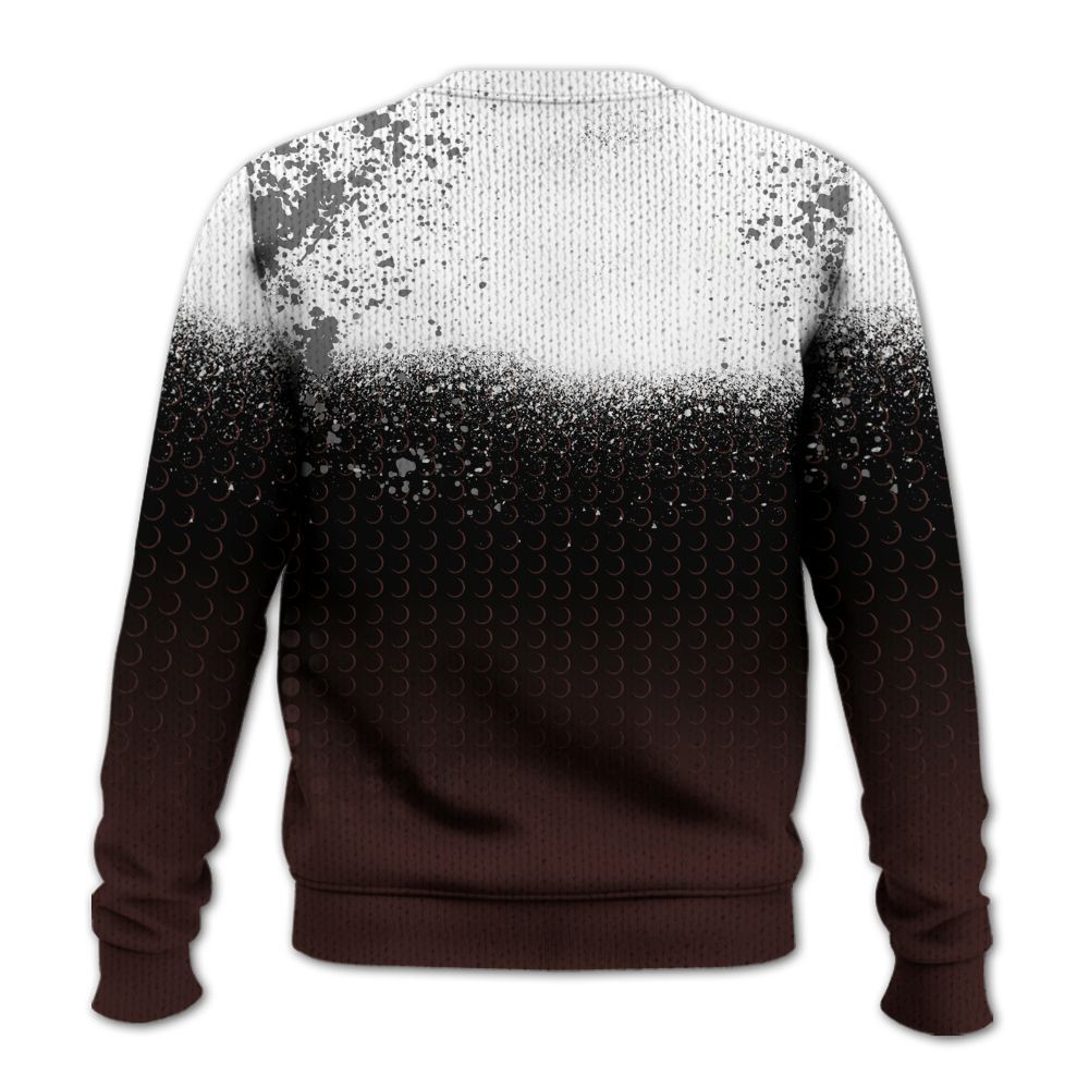 Knitted Sweater To Match Burgundy 5s - Halftone Time Is Money