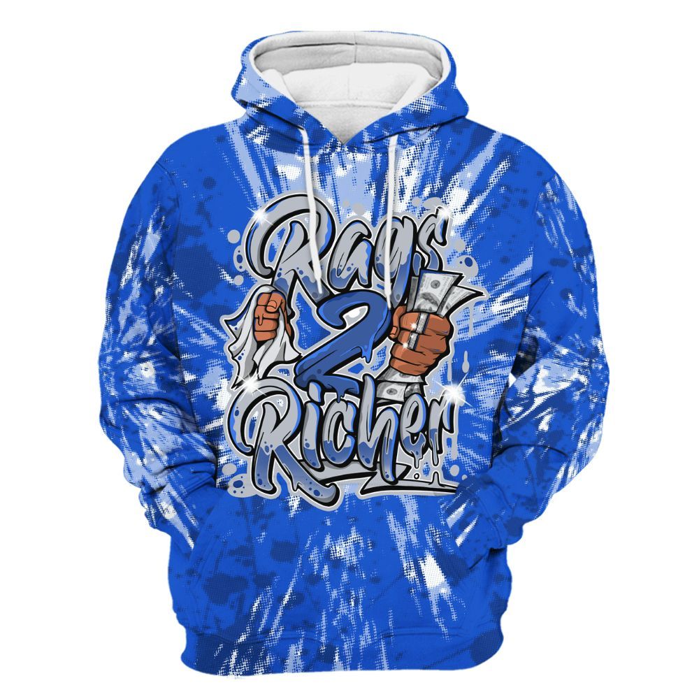 Hoodie To Match Air Foamposite One Royal - Rag 2 Rich Graphic Luxury All Over Print