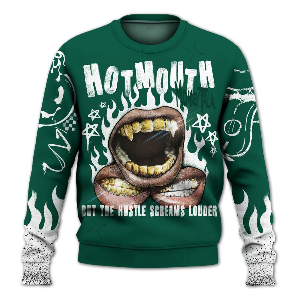 Sweatshirt To Match Oxidized Green 4s - Mouth Burning Street Style All Over Print