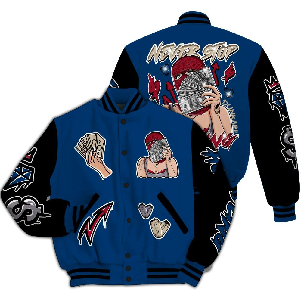 Varsity Jacket To Match Rare Air 4s - Hustling Unique All Over Print