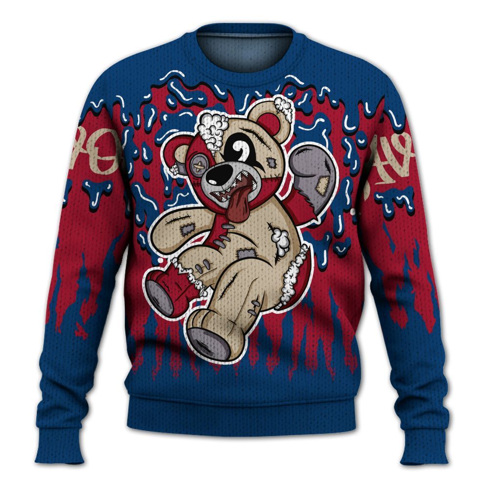 Knitted Sweater To Match Rare Air 4s - Havok Bear Dripping