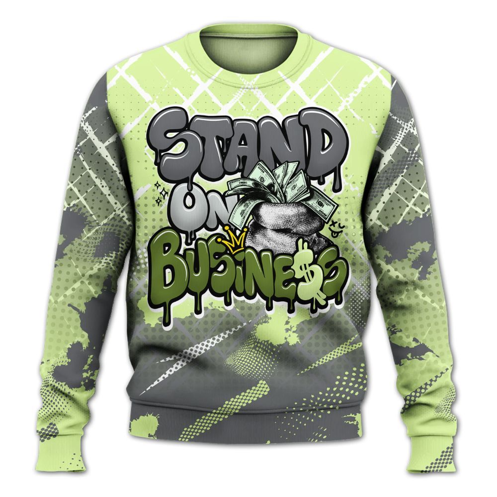 Sweatshirt To Match Smoke Grey Volt TR 1s - Halftone Stand Business Dripping All Over Print