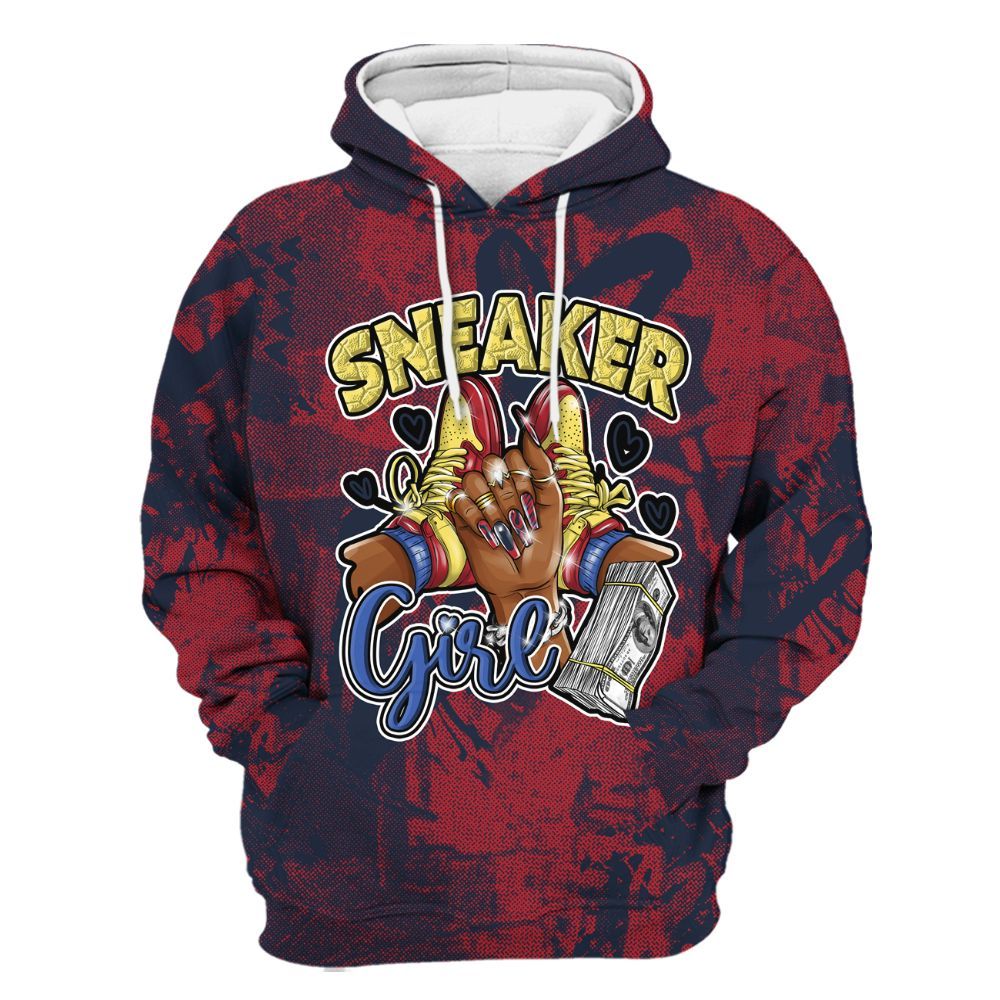 Hoodie To Match Dunk Low COJP What The 2024 - Sneakerz Girlz Heart Grunge All Over Print