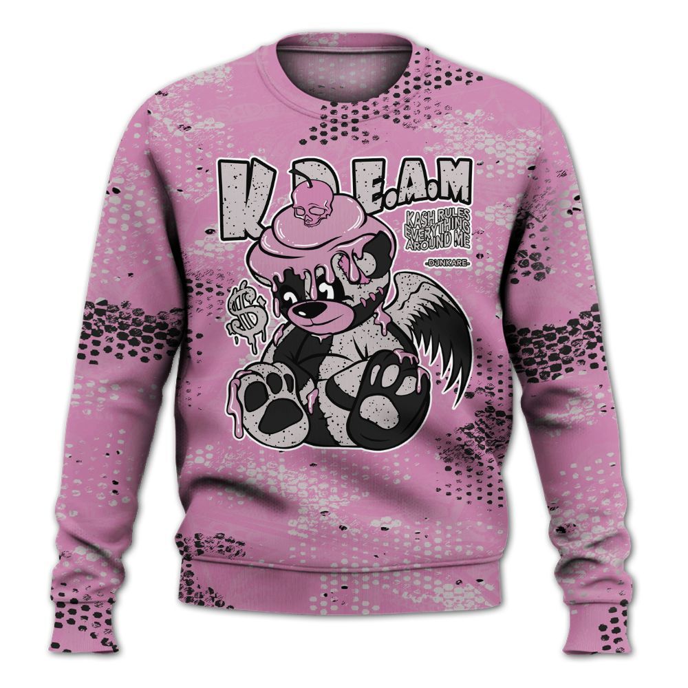 Sweatshirt To Match Neutral Grey Black White Orchid 4s - Loot Bear All Over Print