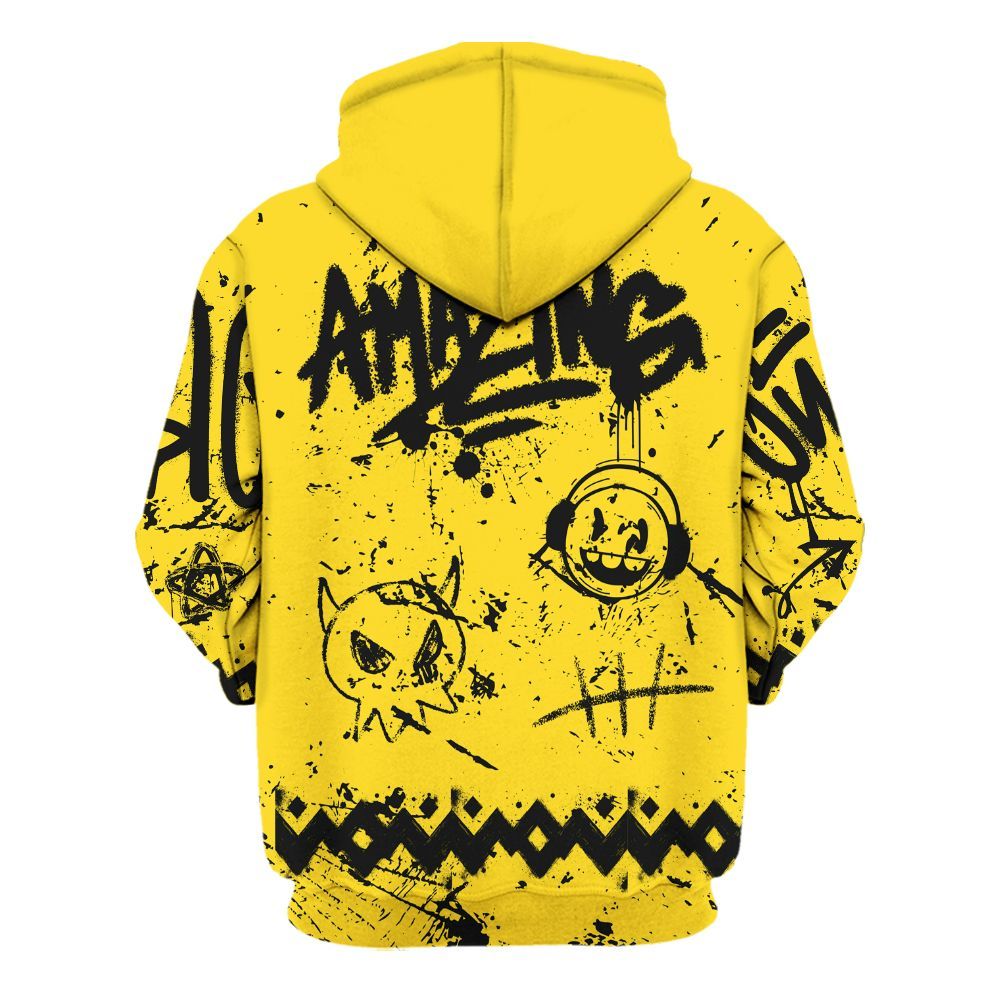 Hoodie To Match Retro Thunder 4s - Friday Sneaker Crayon All Over Print