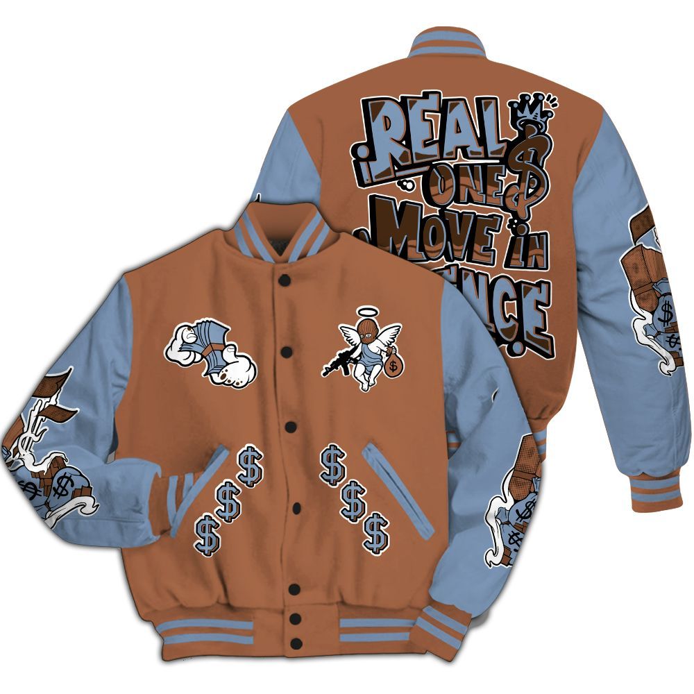 Varsity Jacket To Match Air Foamposite Metallic Copper - Ones Move In Silence Graphic All Over Print