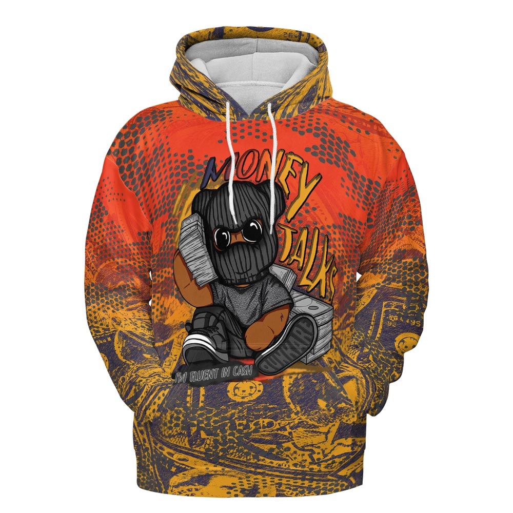 Hoodie To Match Rio 3s Hoodie - Money Talk Bear Banknotes Art Hoodie Unisex