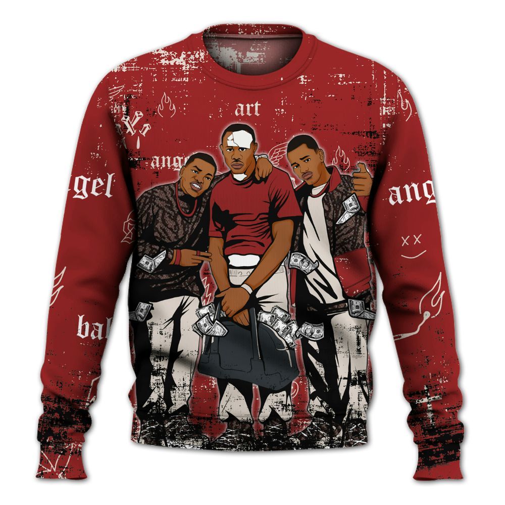 Sweatshirt To Match World’s Best Dad 3s - Paid In Full Money All Over Print