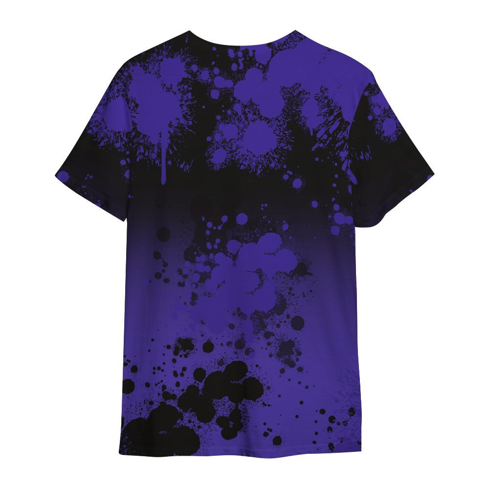 Shirt To Match Field Purple 12s - God Blessed Ink Drip All Over Print