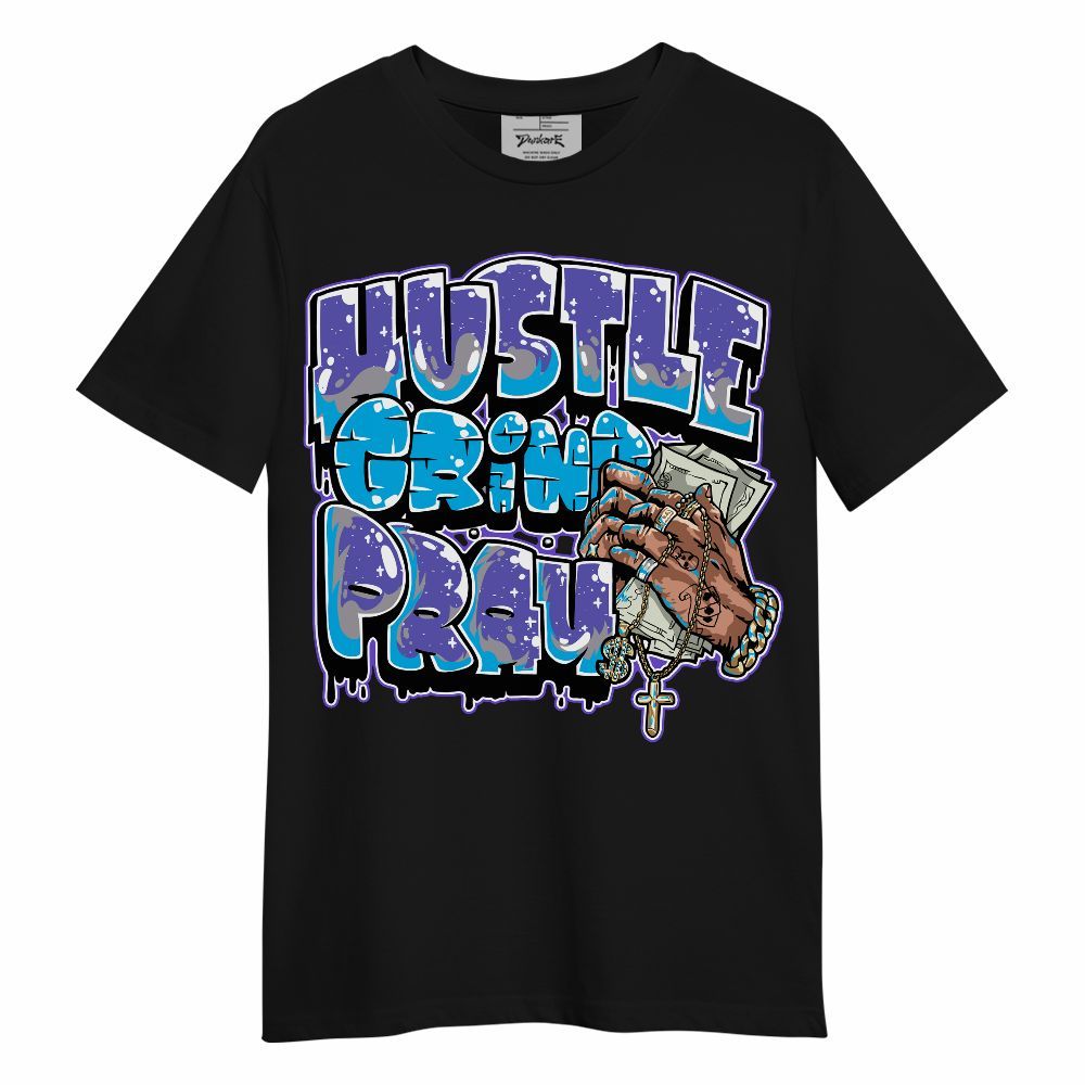 Shirt To Match Retro Aqua 8s - Hustles Grind Pray Graphic