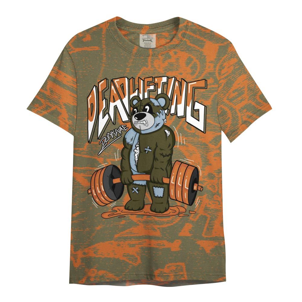 Shirt To Match Olive 5s - Deadlifting Bear Avant-garde Shirt Unisex