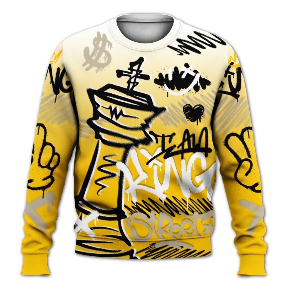 Sweatshirt To Match Vivid Sulfur 4s - Street King Chess Streetwear All Over Print