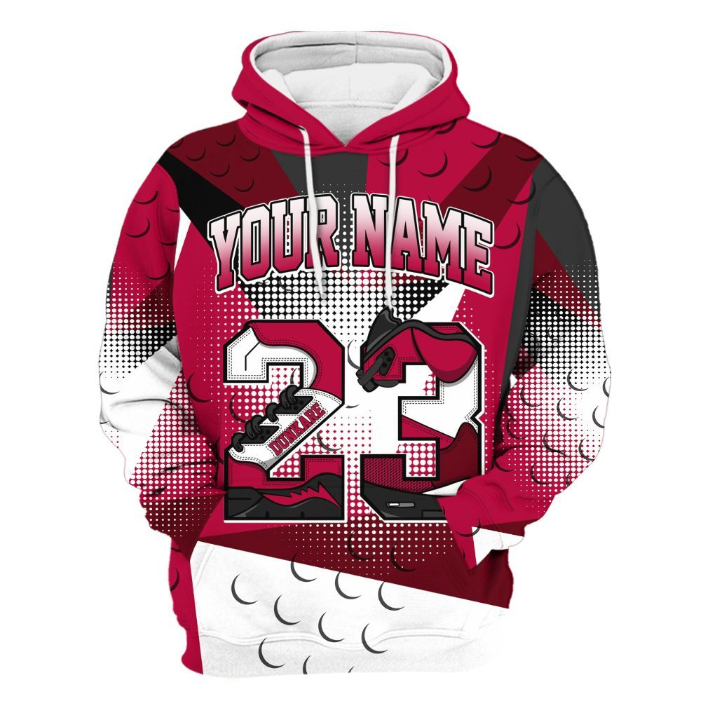 Hoodie To Match Retro Chicago 2s - Poly Custom Name Number 23 5s All Over Print