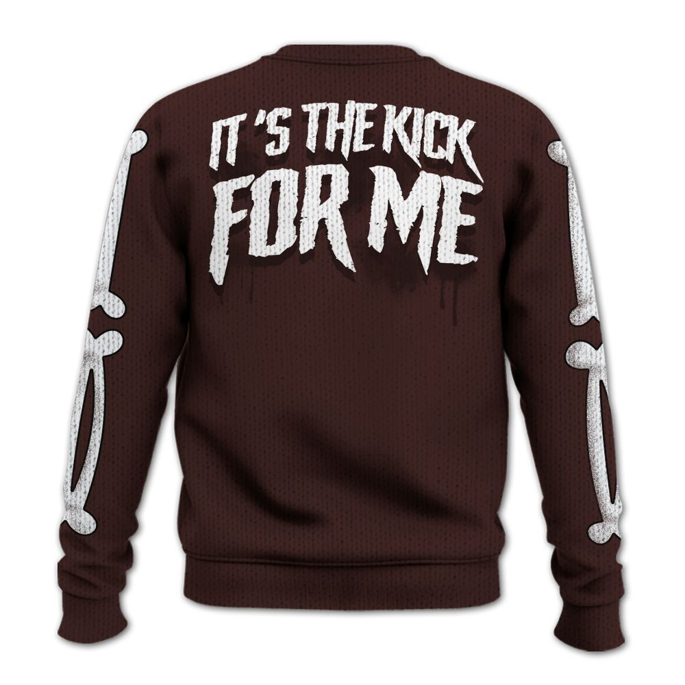 Knitted Sweater To Match Burgundy 5s - It's The Kick For Me