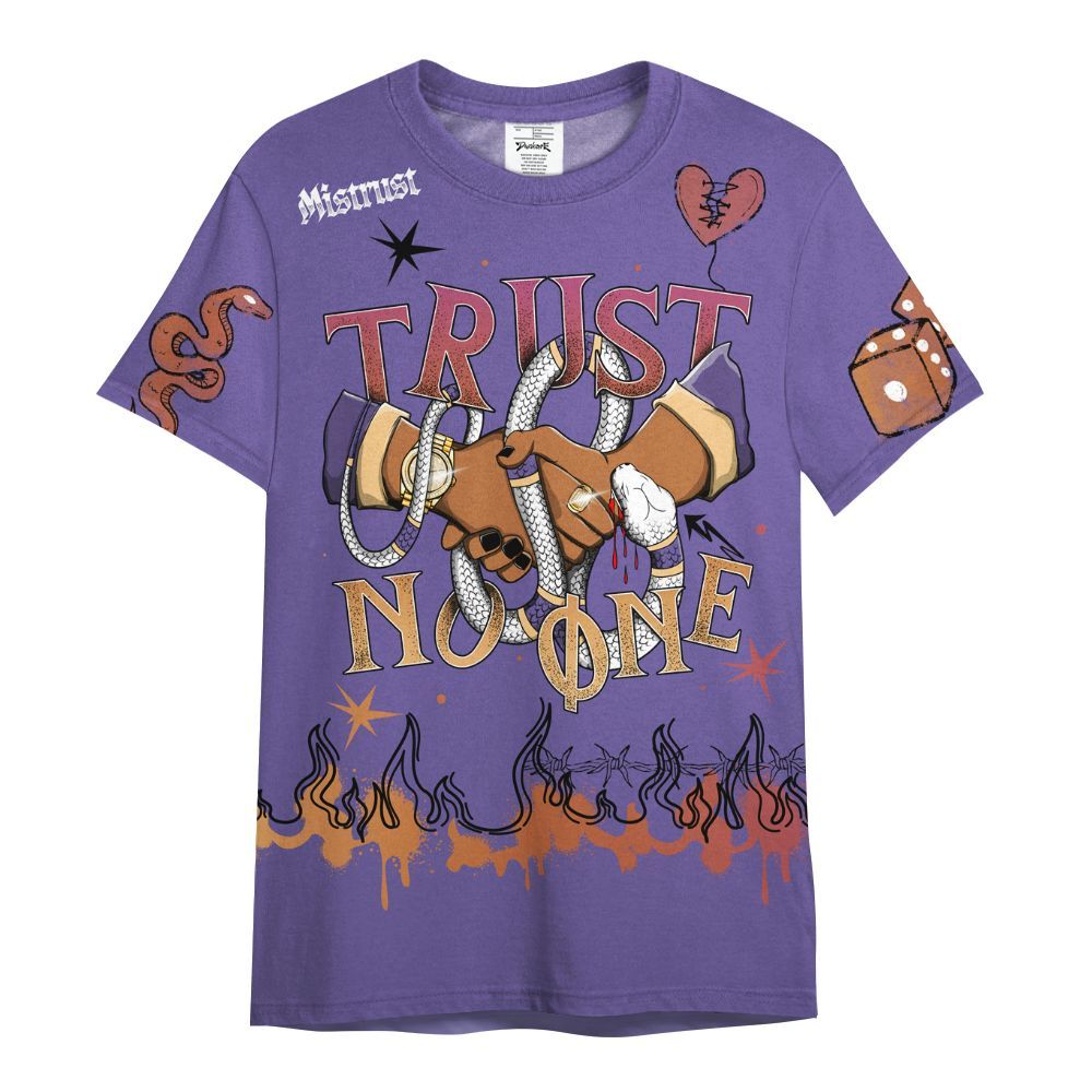 Shirt To Match Book Sunset 1s - Trust No One Snake-Bite Doodle Crayon All Over Print