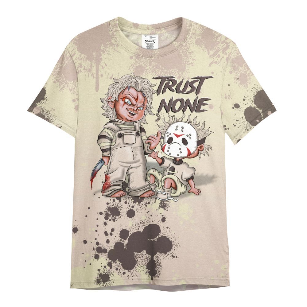Shirt To Match A Ma Maniere X Fossil Stone 4s - Trust No One Scary All Over Print