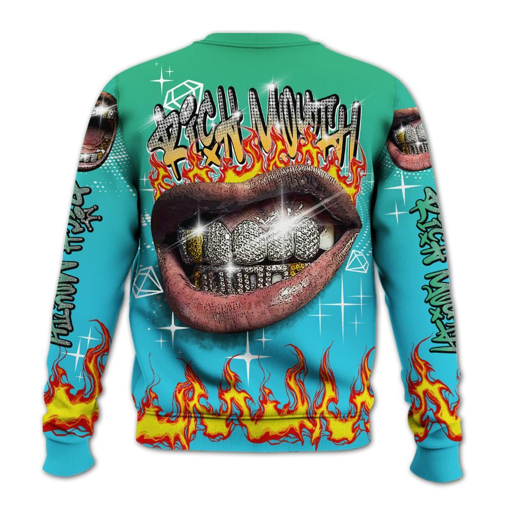 Sweatshirt To Match Dunk Chunky Dunky - Rich Mouth Fire Rap Retro 90s All Over Print