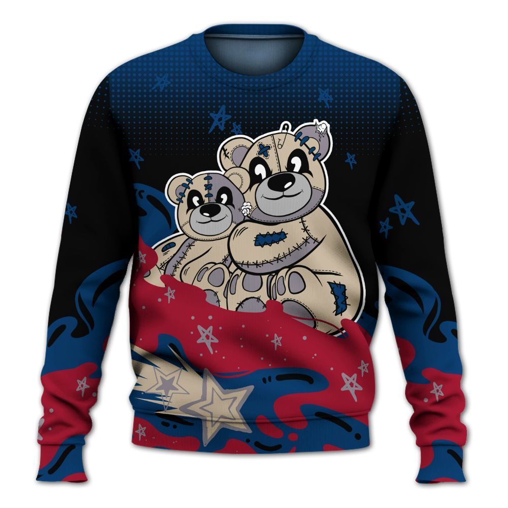 Sweatshirt To Match Rare Air 4s - Sincere Fondness Bear Stars All Over Print