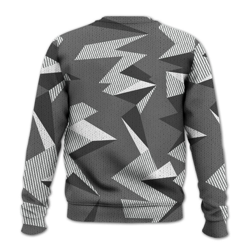 Knitted Sweater To Match Retro Stealth 12s - Geometric Camouflage Pattern