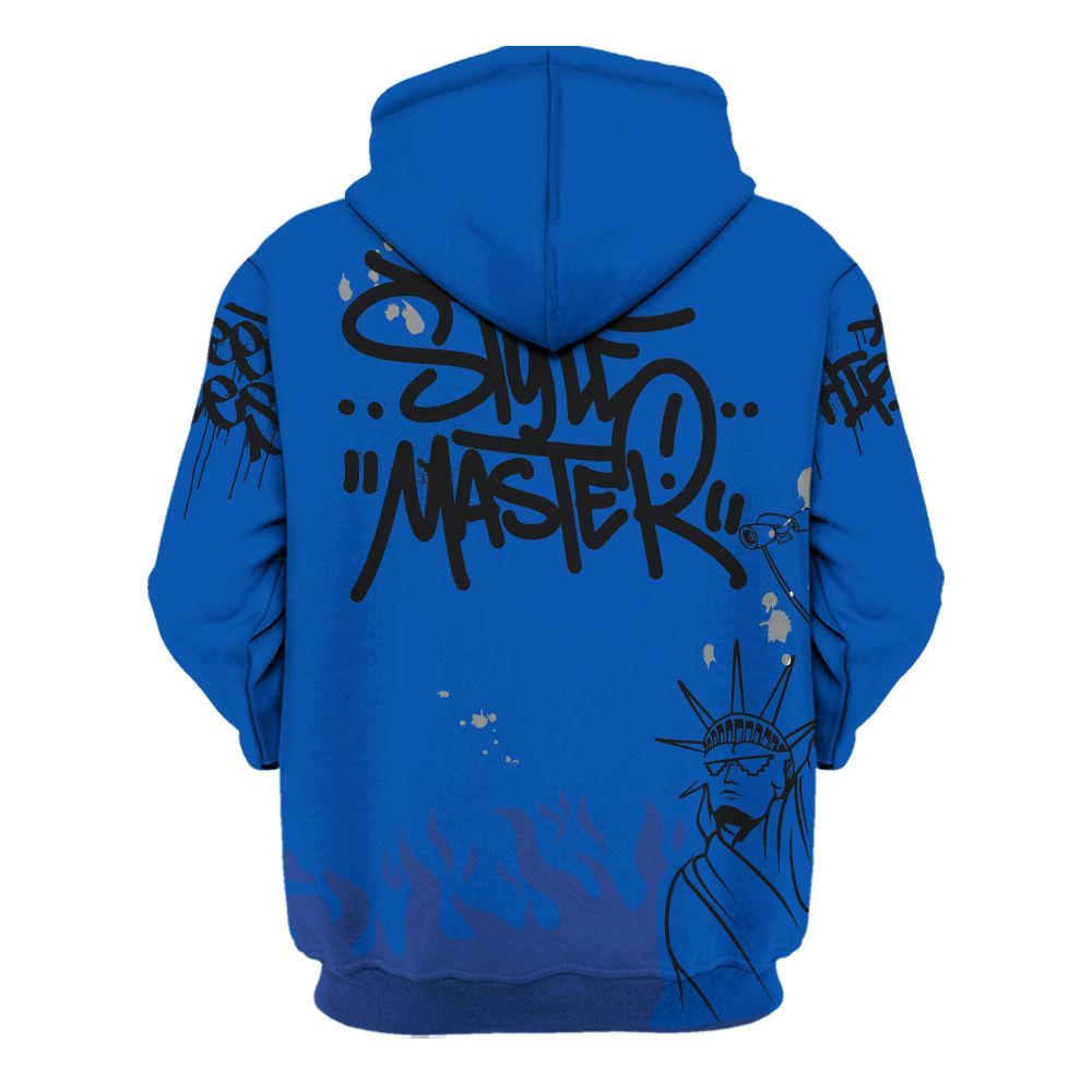 Hoodie To Match Racer Blue 5s - Graphic Fck Around Find Out All Over Print