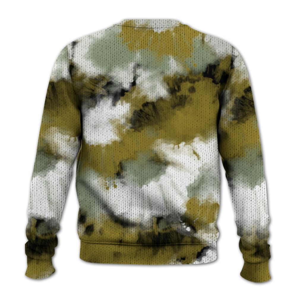 Knitted Sweater To Match Air Flightposite Metallic Gold - Tie Dye FK Around Find Out