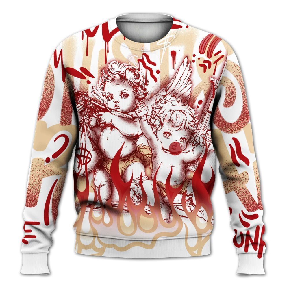 Sweatshirt To Match Dunk Low Strawberry Waffle - Angel Hustle Hard All Over Print