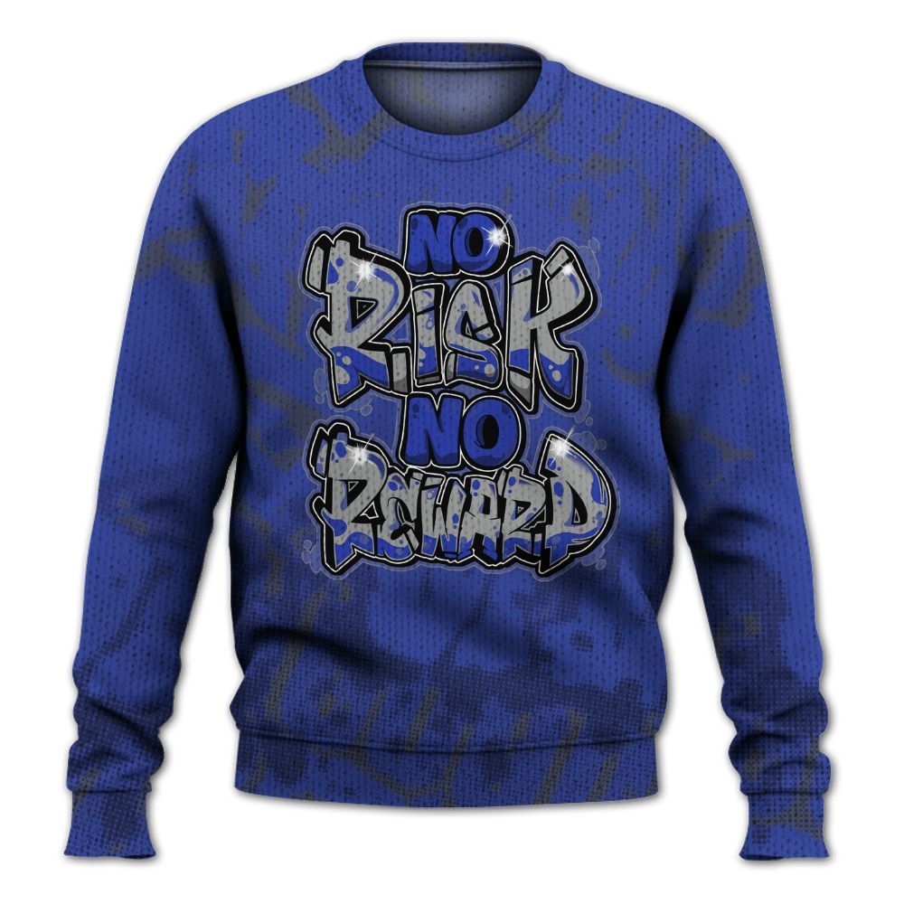 Knitted Sweater To Match Air Max Plus Black Racer Blue - No Risks No Reward Street