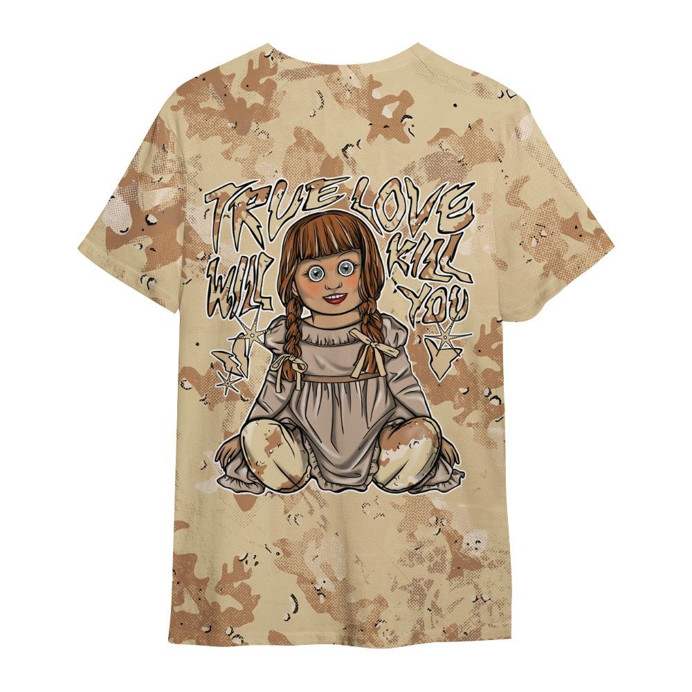 Shirt To Match Desert Camo 3s - Genuine Loves Bear Heart Grunge All Over Print