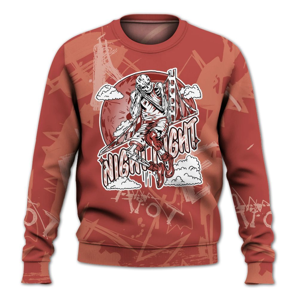 Sweatshirt To Match Dune Red 13s - Seeya Skeleton Messyz All Over Print