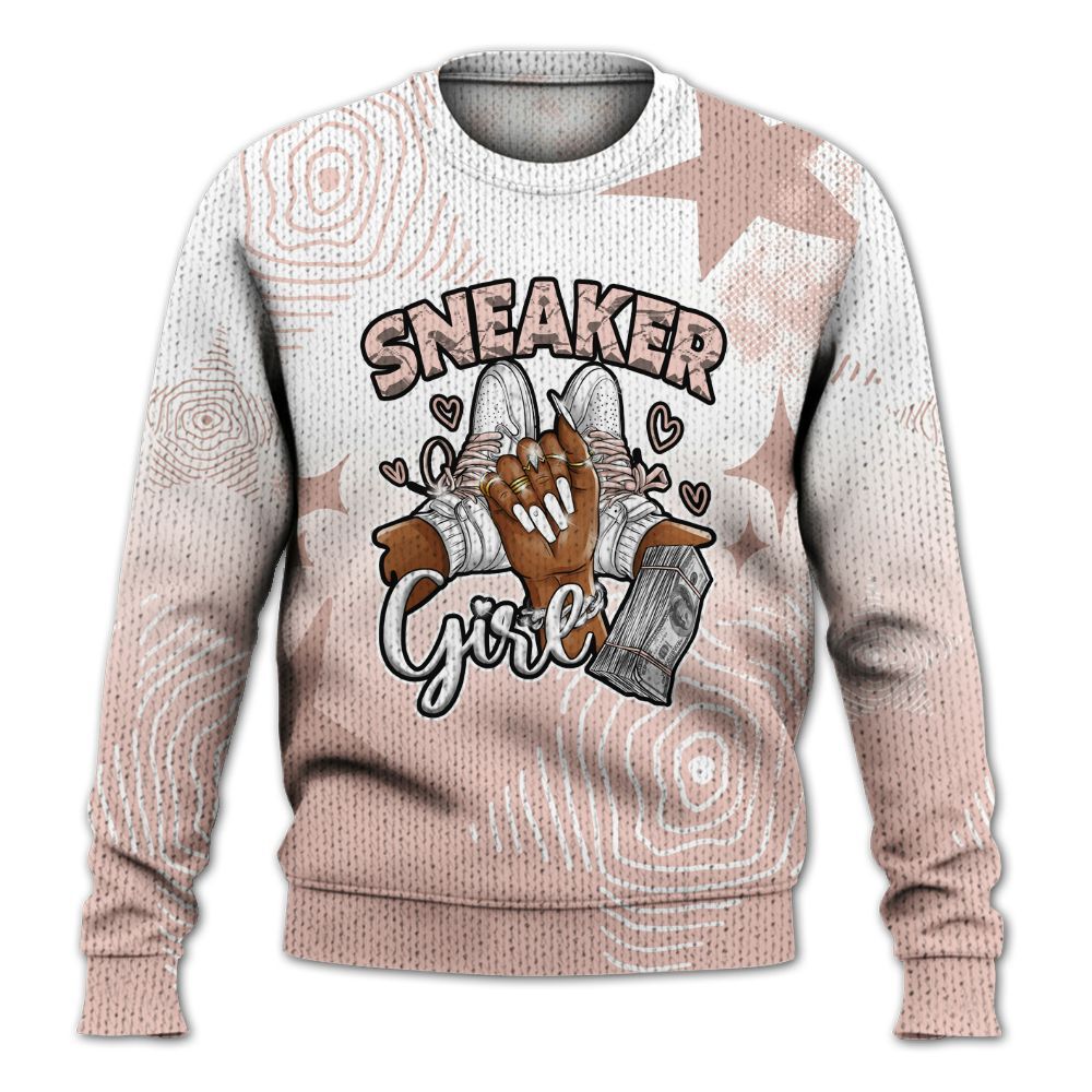 Knitted Sweater To Match Low Legend Pink 11s - Sneakerz Girlz Unique Starz