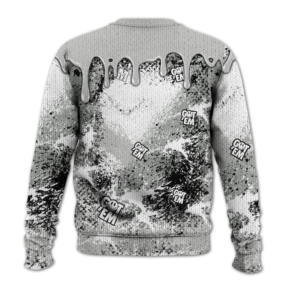 Knitted Sweater To Match Retro White Oreo 4s - Dripping 23 Drip