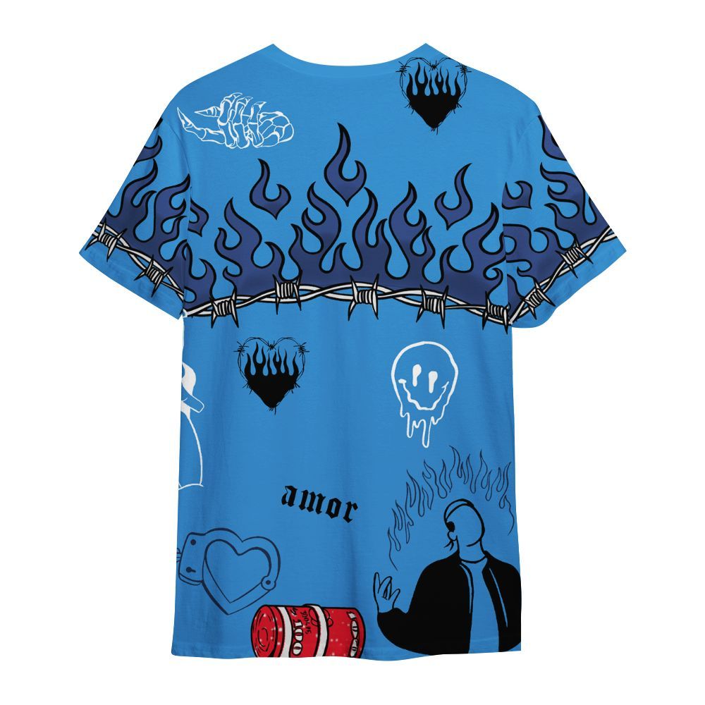 Shirt To Match Retro Blueberry 6s - Snake Trust No One All Over Print