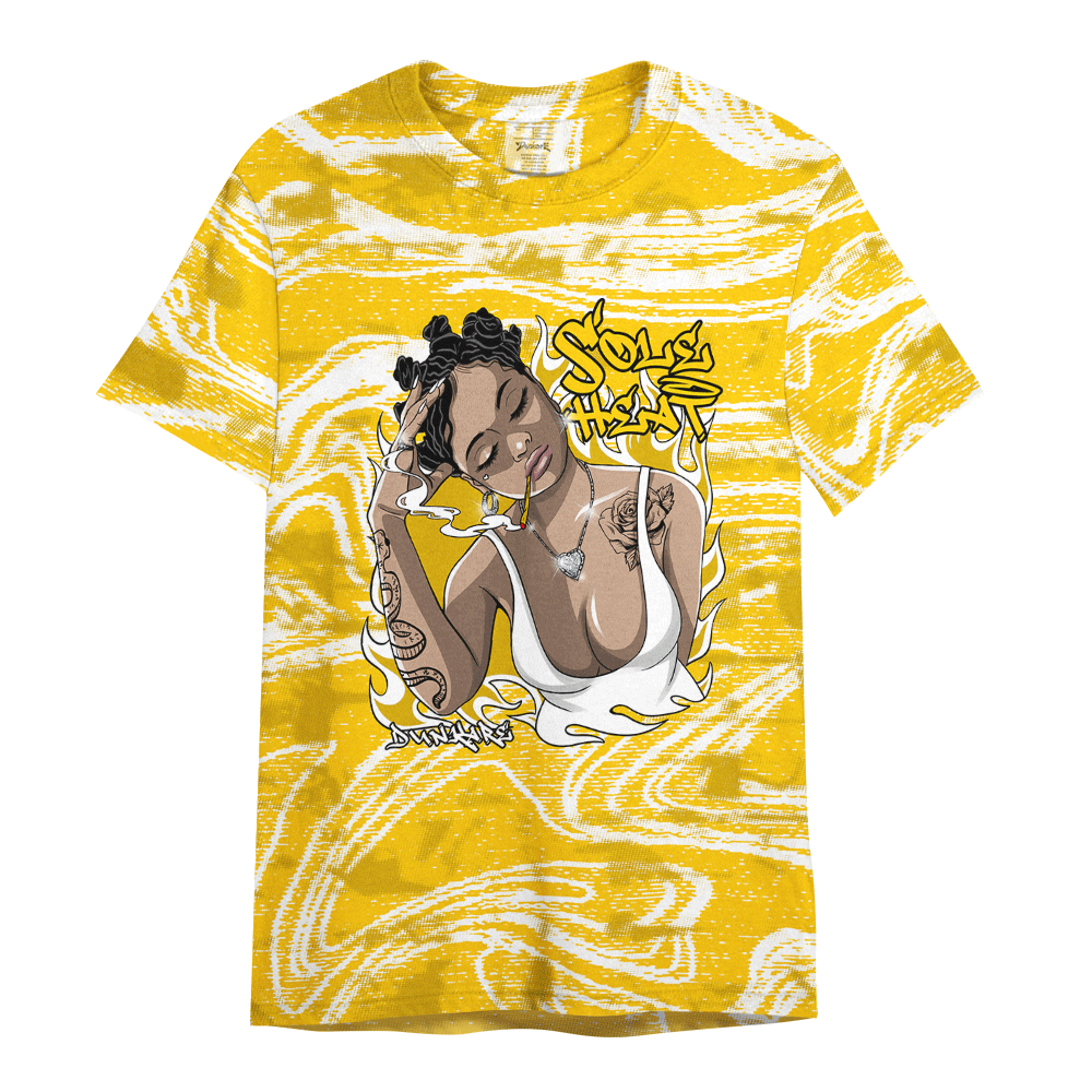 Shirt To Match Vivid Sulfur 4s - Sole Heat Unique Blurry Graphic Shirt Unisex