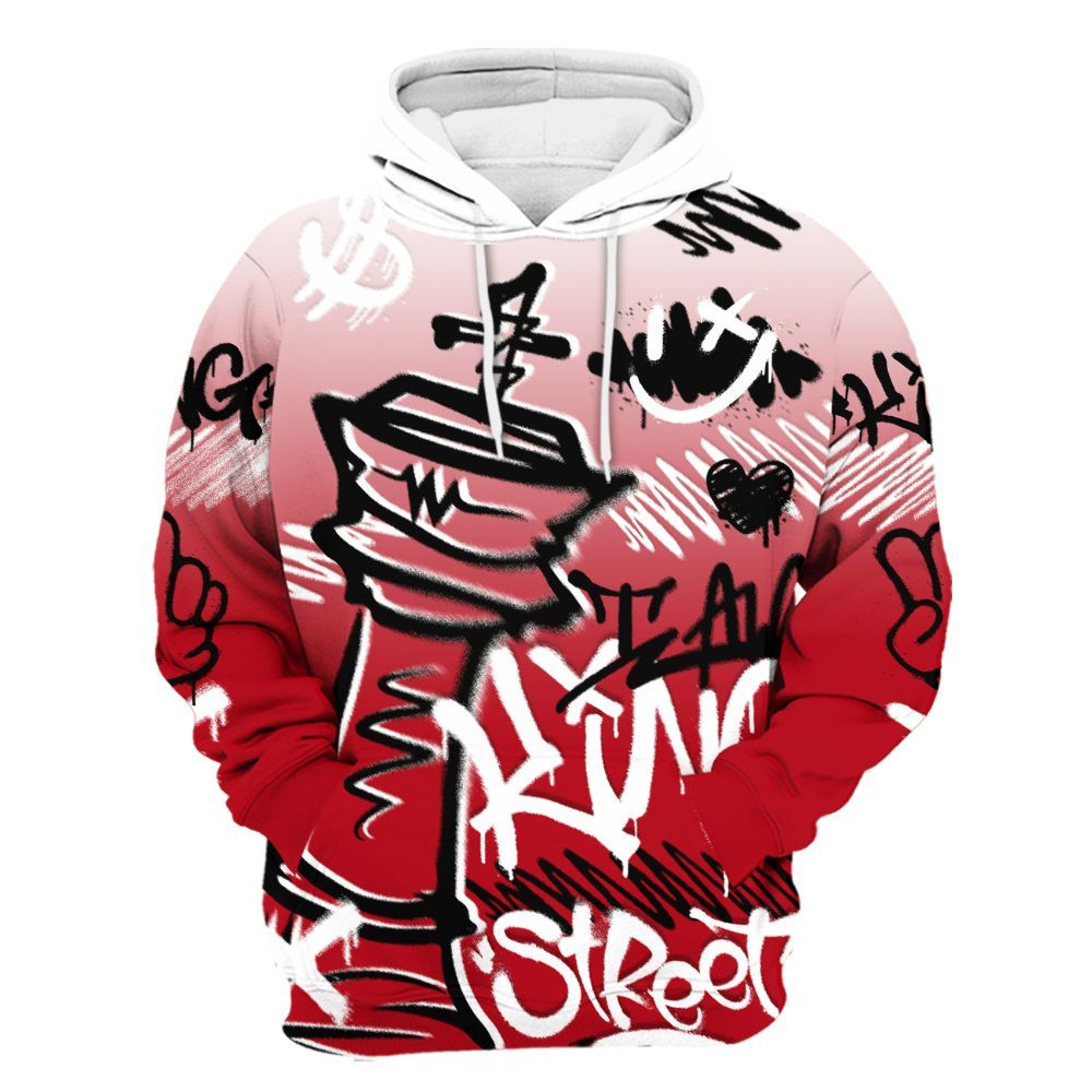 Hoodie To Match Bred Velvet 11s - Street King Chess Streetwear All Over Print