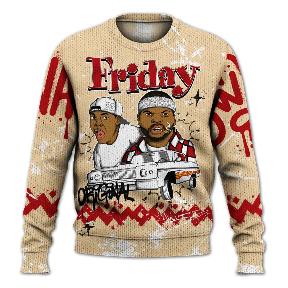 Knitted Sweater To Match Dunk Low Strawberry Waffle - Friday Sneaker Crayon