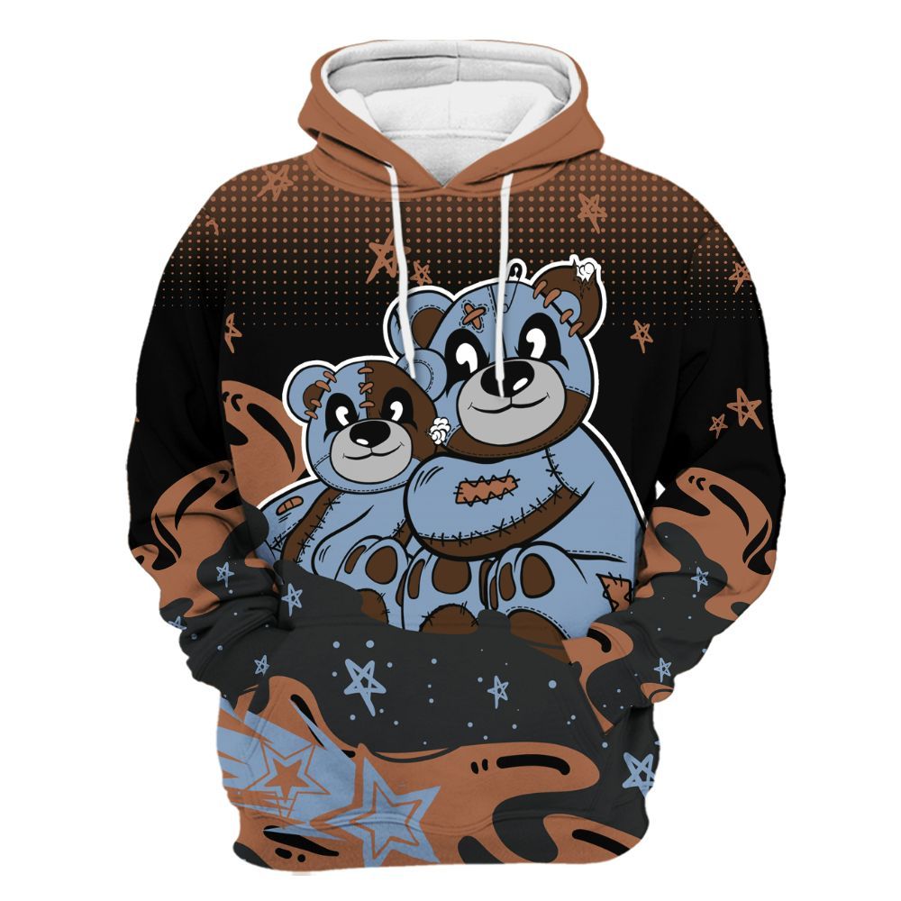 Hoodie To Match Air Foamposite Metallic Copper - Sincere Fondness Bear Stars All Over Print