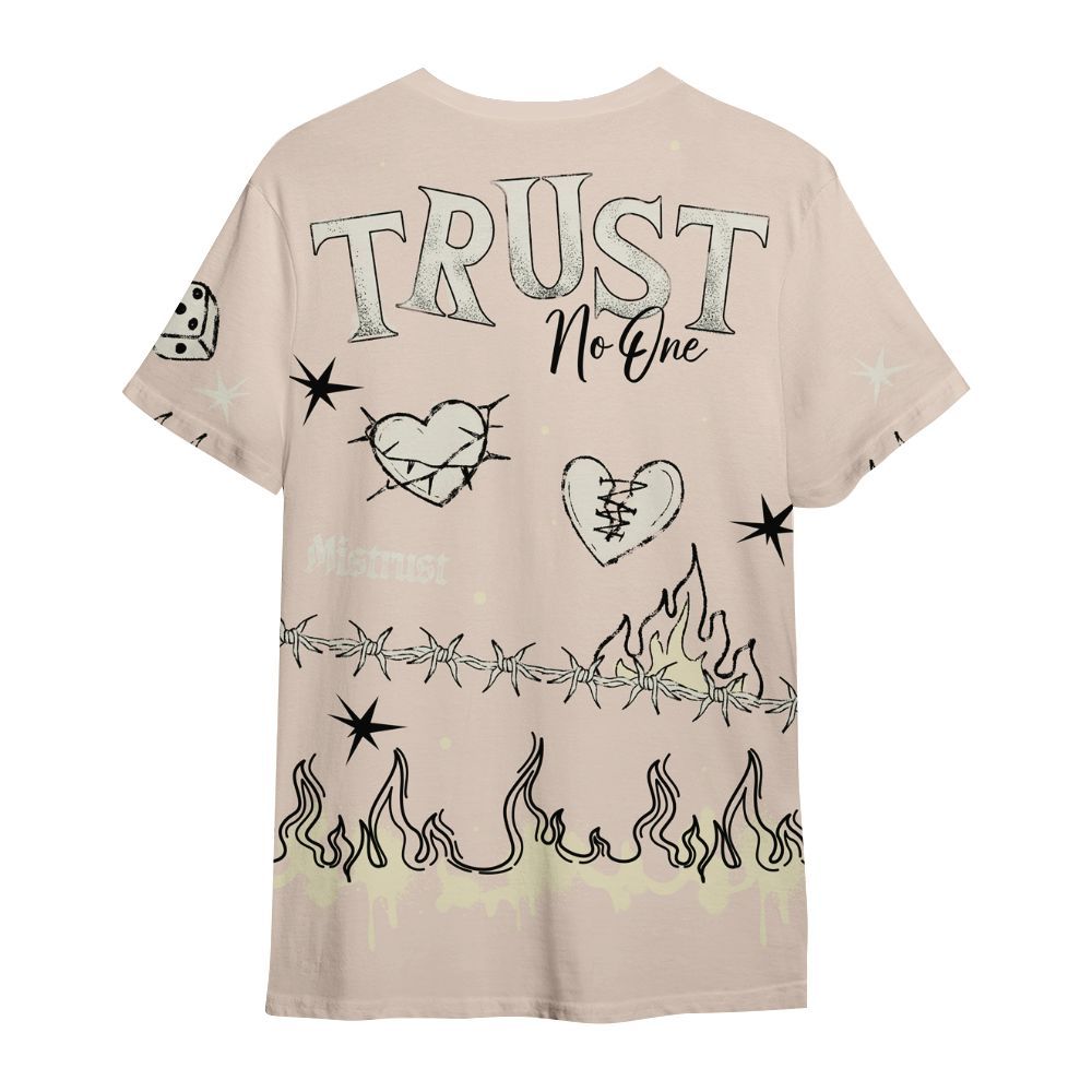 Shirt To Match A Ma Maniere X Fossil Stone 4s - Trust No One Snake-Bite Doodle Crayon All Over Print