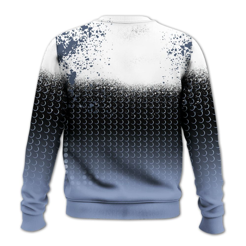 Sweatshirt To Match Retro Blue Grey 13s - Halftone Time Is Money All Over Print