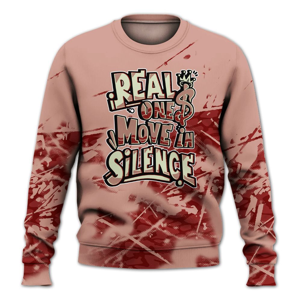 Sweatshirt To Match Valentines Day 3s - Ones Move In Silence Graphic All Over Print