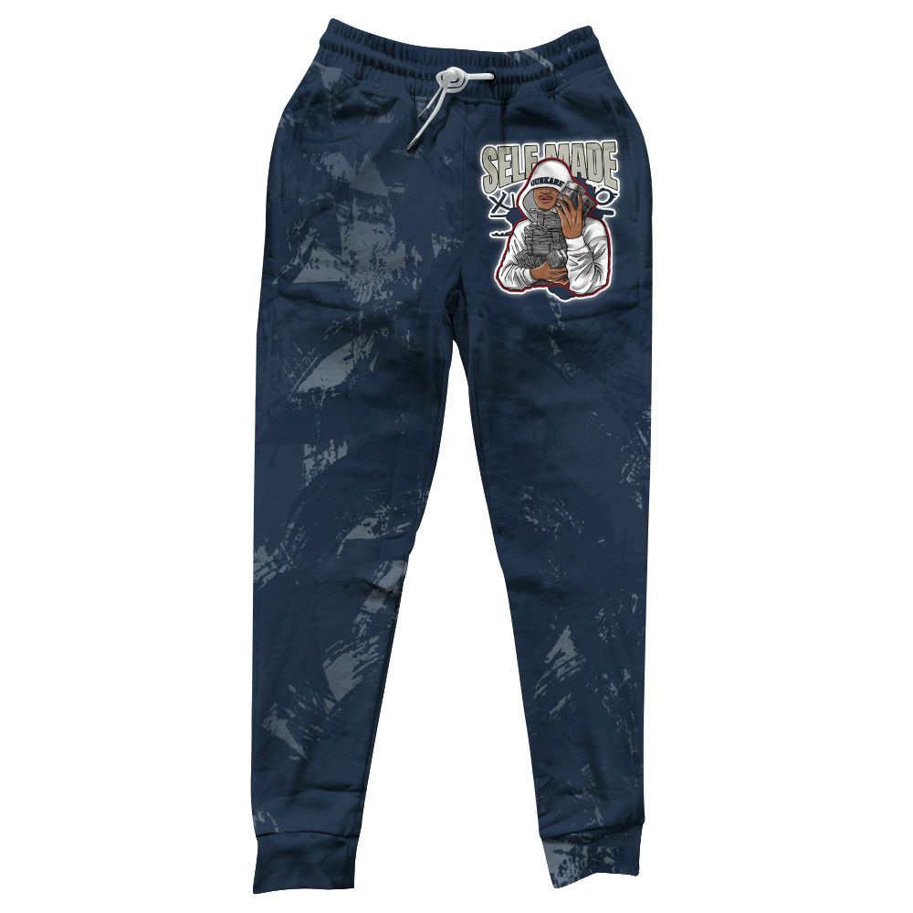 Sweatpant To Match White Midnight Navy 6s - Selfmade Unique All Over Print
