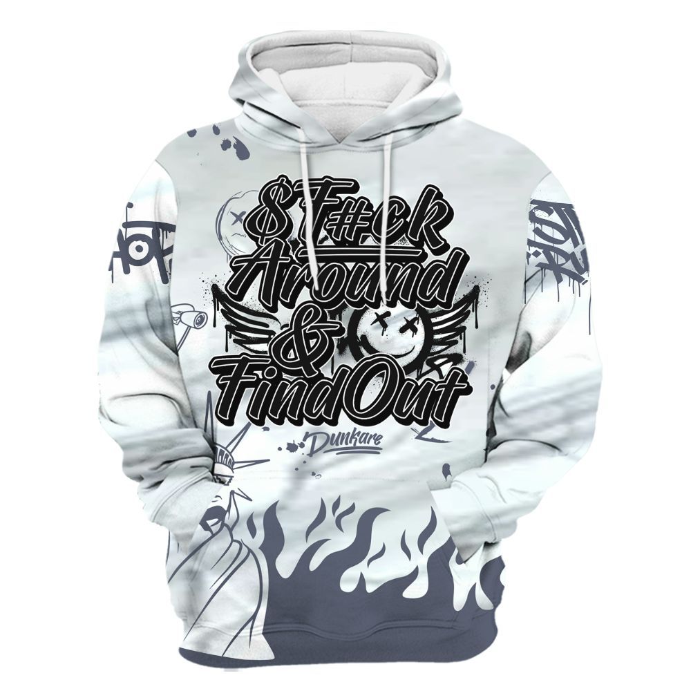 Hoodie To Match Air Foamposite Jin Kazama - Graphic Fck Around Find Out All Over Print