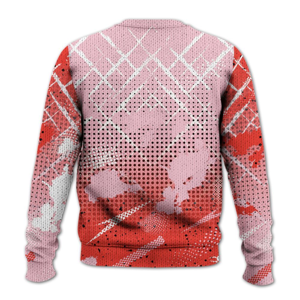 Sweater To Match Retro Awake Arctic Pink - Halftone Stand Business Dripping Graphic