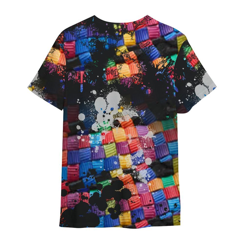 Shirt To Match Air Rainbow Weave - God Blessed Ink Drip All Over Print