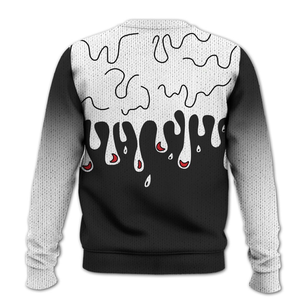 Knitted Sweater To Match Prime 93 Fire Red - Snake Trust No One Drip