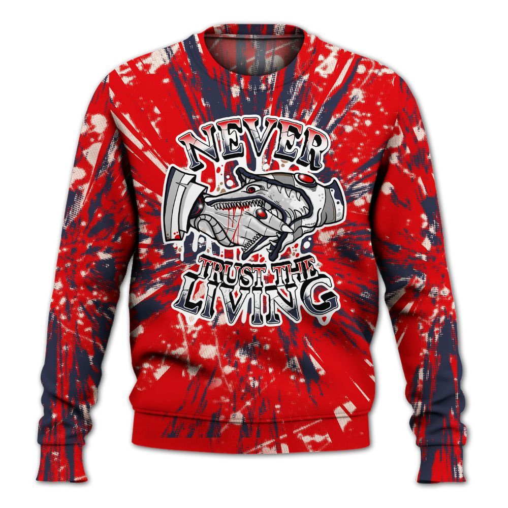 Sweatshirt To Match Low OG Howard University 1s - Never Trusting Living Graphic Halloween All Over Print