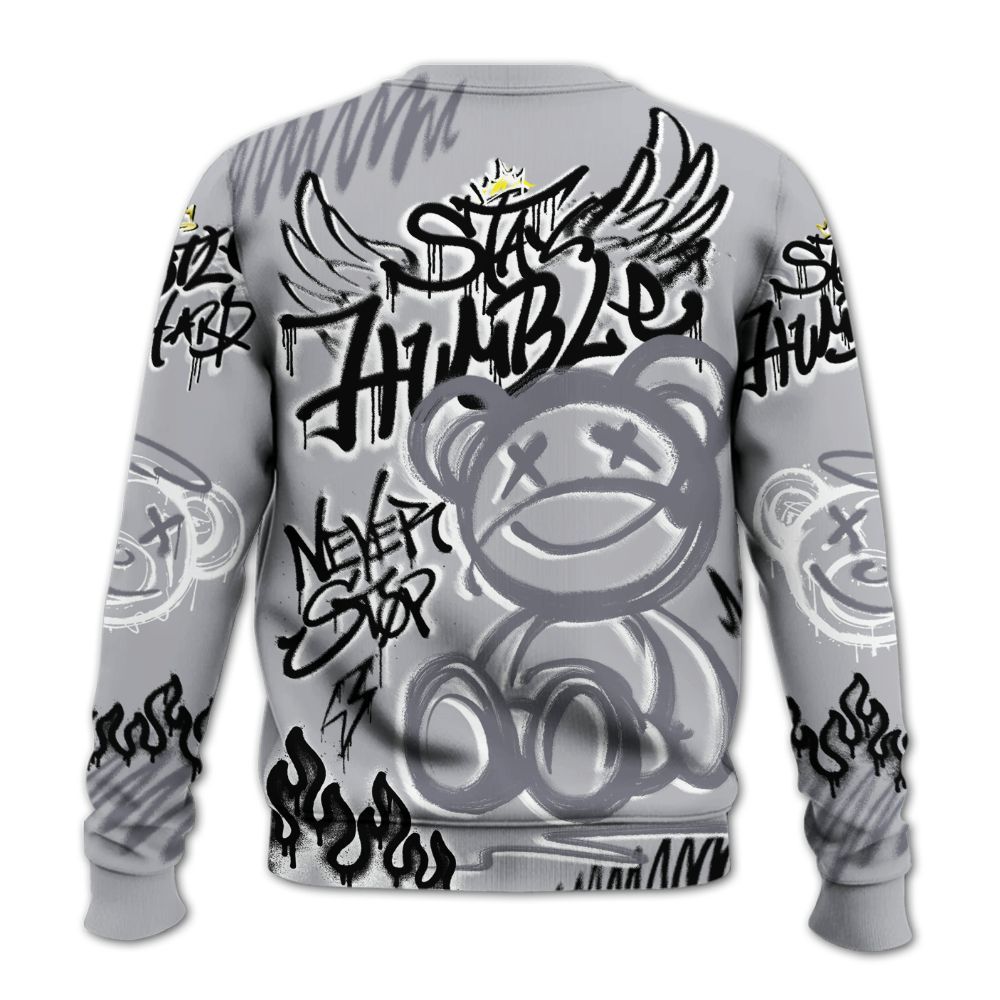 Sweatshirt To Match Low Cement Grey 11s - Humble Drip Streetwear Graffity All Over Print