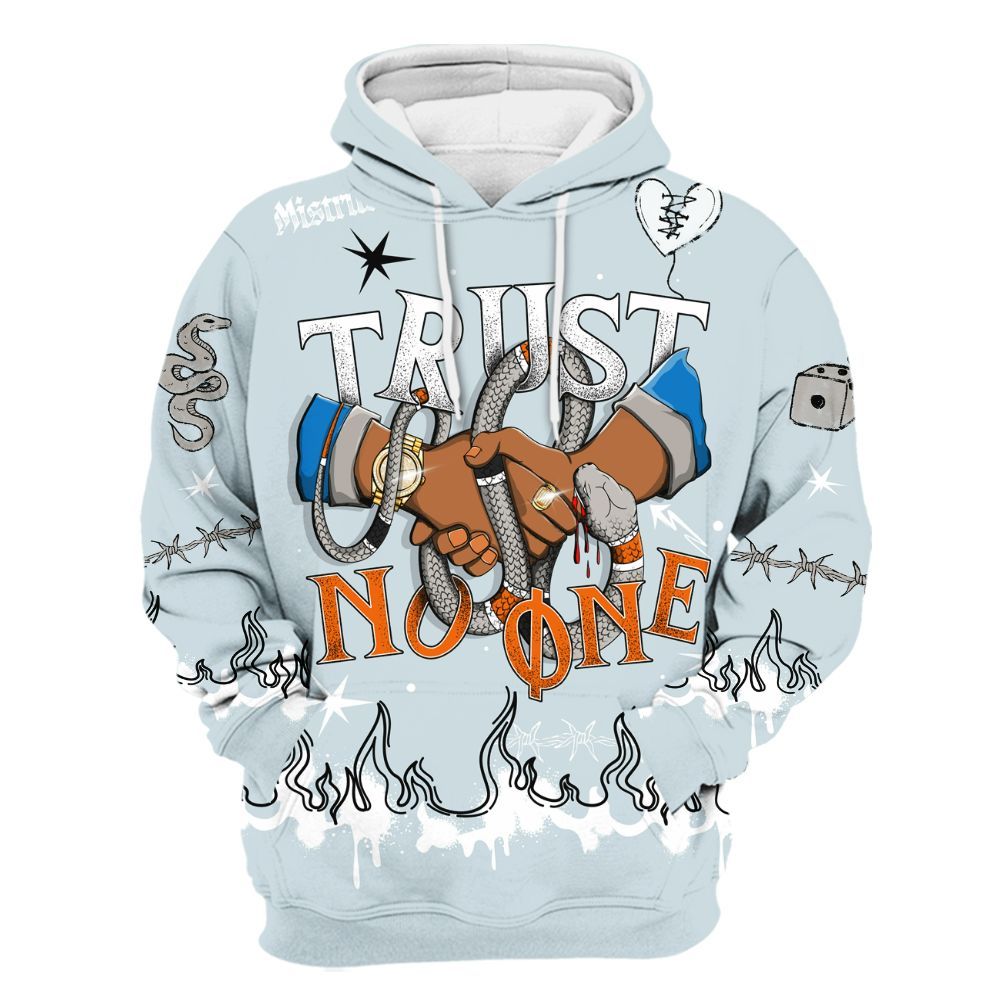 Hoodie To Match Retro High OG Alaska 1s - Trust No One Snake-Bite Doodle Crayon All Over Print