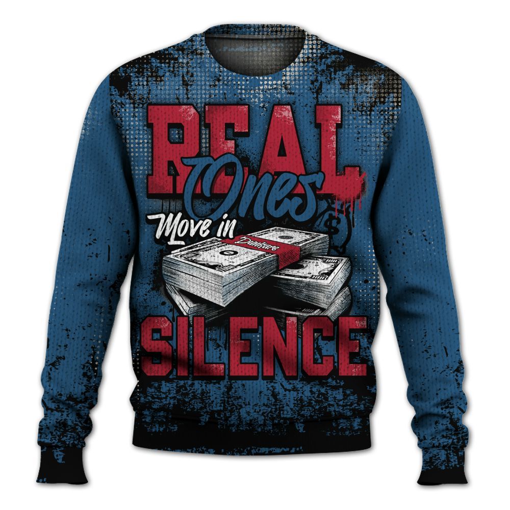 Knitted Sweater To Match Rare Air 3s - Move In Silence Money Street Retro