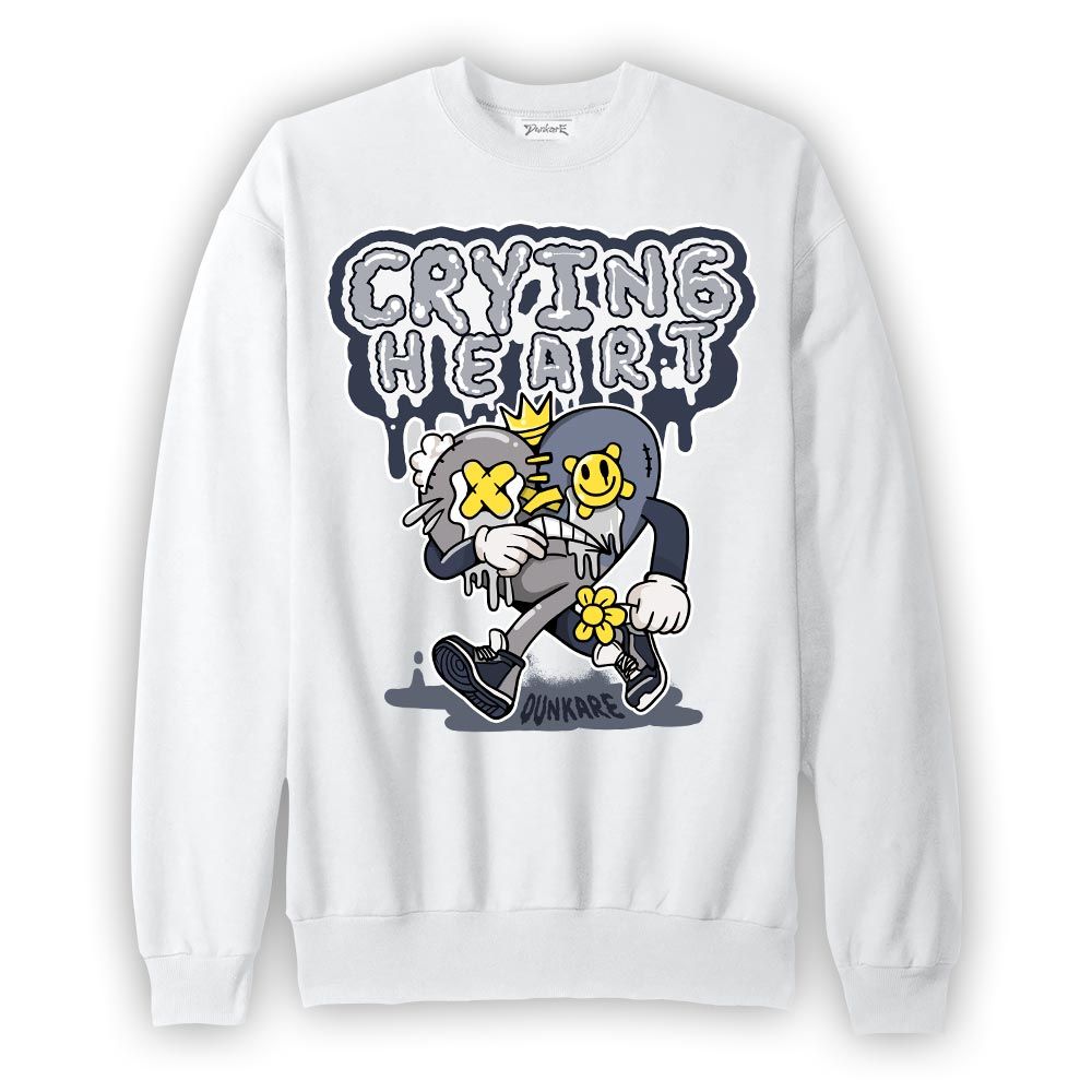 Sweatshirt To match Midnight Navy 13s Sweatshirt - Crying Broken Heart Graphic Graphic