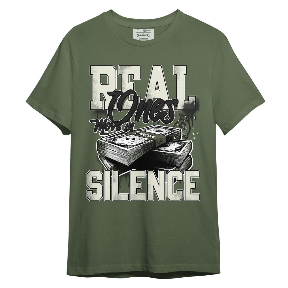 Shirt To Match Low OG Medium Olive 1s - Move In Silence Money Graphic